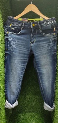 Regular Denim Printed Men Jeans