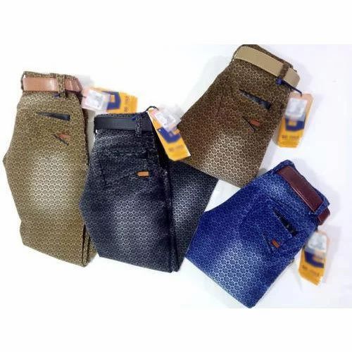 Boys Printed Stretchable Denim Jeans, Size: 32 - 40
