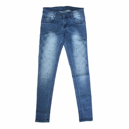 Light Blue Star Printed Jeans
