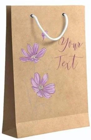 Brown Printed Paper Shopping Bags