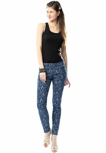 Ladies Printed Jeans