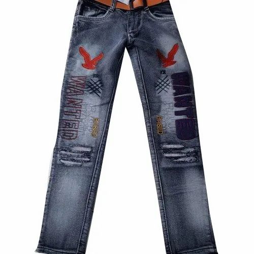 Regular Button Ladies Casual Printed Jeans, Packaging Type: Packet