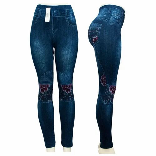 Ladies Printed Denim Jeans, Size: 26 - 32