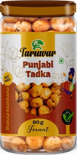 Taruwar Punjabi Tadka Roasted Flavored Makhana/Foxnut/Lotus Seeds, Packaging Size: 80 g