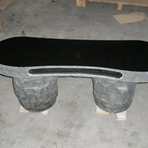Black Cremation Granite Bench
