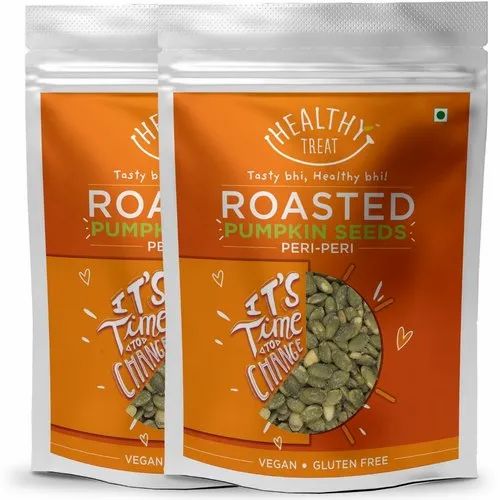 Healthy Treat Roasted Pumpkin Seeds- Peri Peri 300 Gm -pack Of 2- 150gm Each