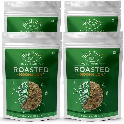 Healthy Treat Roasted Green Moong JOR Combo 600 gm (Pack of 4, 150 gm Each) Roasted Snacks
