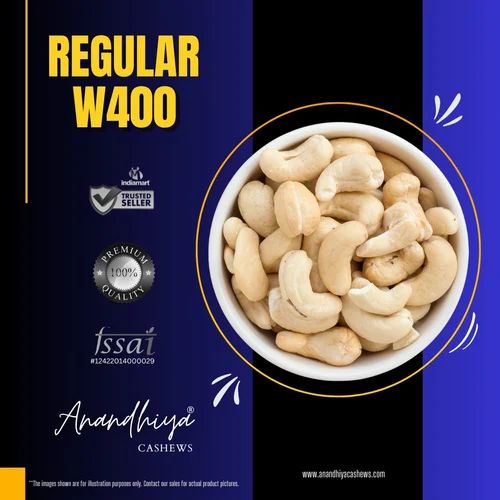 Steamed W400 Indian Cashew Nuts (Panruti Origin), Packaging Type: Tin