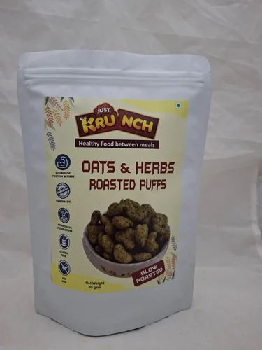 Oats And Herbs Roasted Puffs, Packaging Type: Packet