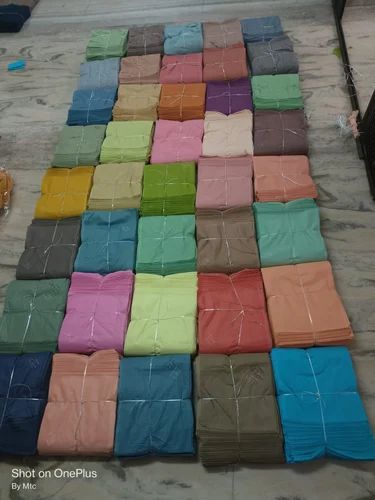 Polyester Cotton Terry Rubia Lining Fabric, Plain/Solids, Multicolour