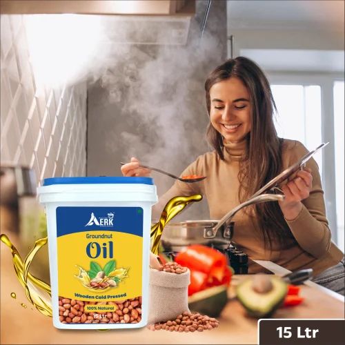 15L Wooden Cold Pressed Groundnut Oil