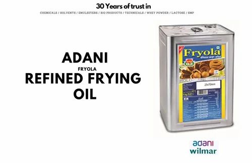 Fryola Refined Oil Adani Wilmar, Tin, Packaging Size: 15litre