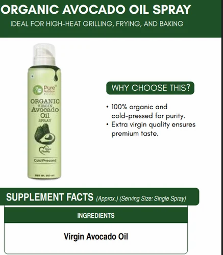 Organic avacado Oil Spray