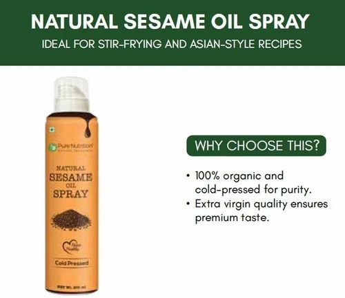 Edible NATURAL SESAME OIL SPRAY, 200 ML