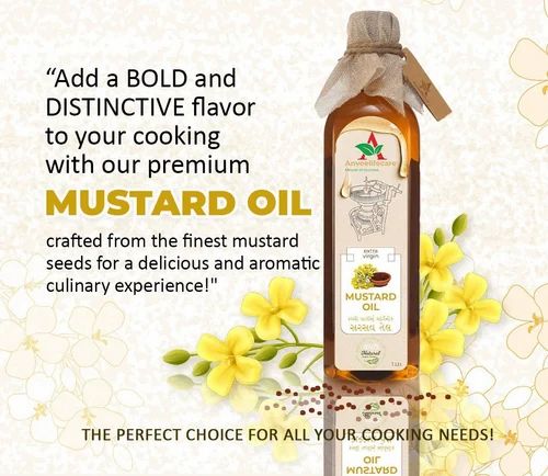 Cold Pressed Kachi Ghani Mustard Oil, 1 L
