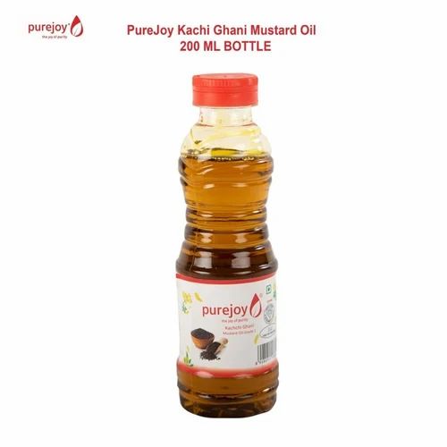 200 ml Kachi Ghani Mustard Oil (High Pungency, Black Mustard)