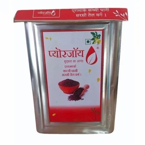 15 L Kachi Ghani Mustard Oil Tin