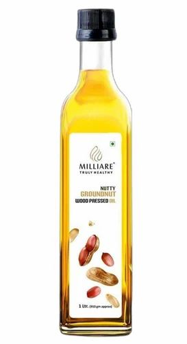 Milliare Wood Pressed Groundnut Oil in Plastic Bottle (1 kg)