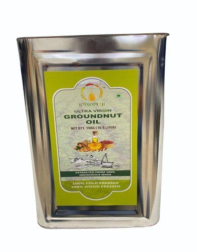 15Kg Wood Pressed Ultra Virgin Groundnut Oil