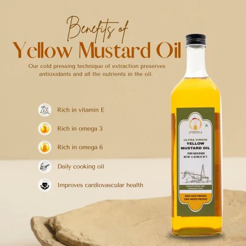 1L Kachi Ghani Ultra Virgin Yellow Mustard Oil