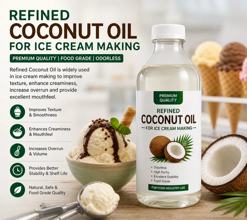 Refined Coconut Oil for Ice Cream making