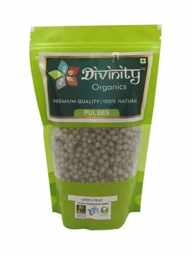 A Grade Organic Green Pea, Packet, Packaging Size: 500g