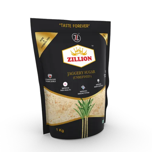 ZILLION Light Brown Natural Jaggery Sugar (Unrefined), Powder, Packaging Size: 1 Kg