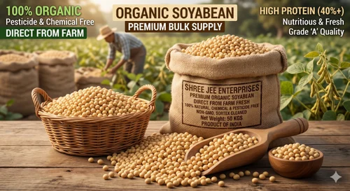 Premium Farm-Fresh Organic Soyabean / 100% Non-GMO, Chemical & Pesticide-Free