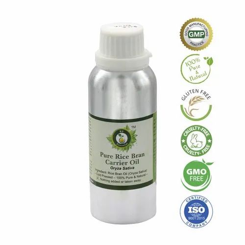 Rice Bran Oil Pure Rice Bran Carrier Oil Oryza Sativa 100% Pure and Natural Cold Pressed