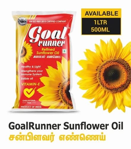 GOALRUNNER SUNFLOWER OIL 900ML, Packaging Type: Pouch, Packaging Size: 1 L