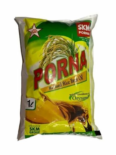 Porna Rice Bran Oil, For Food Purpose, Rich In Vitamin