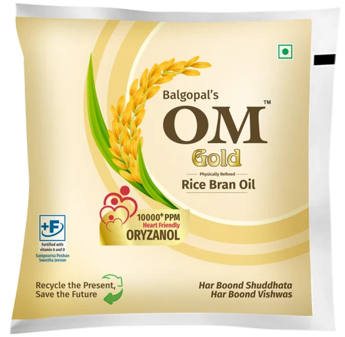 400 ml Balgopal's OM Gold Refined Rice Bran Oil, Lowers Cholesterol