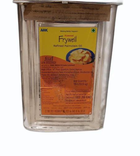 Frywell Refined Palmolein Oil, Packaging Type: Tin, Packaging Size: 15litre