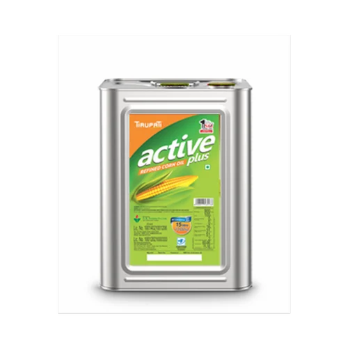 15 L Tirupati Active Plus Corn Oil, Mono Saturated, 15litre
