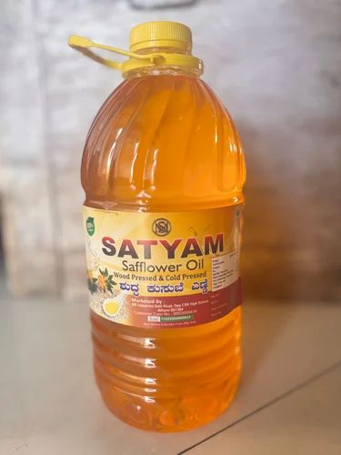 5 L Satyam Wood Cold Pressed Safflower Oil