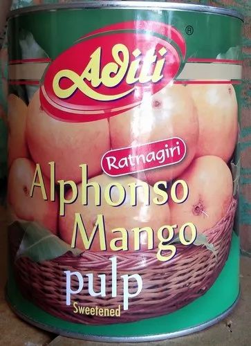 Alphonso Mango Pulp, Packaging Type: Can, Packaging Size: 850 g