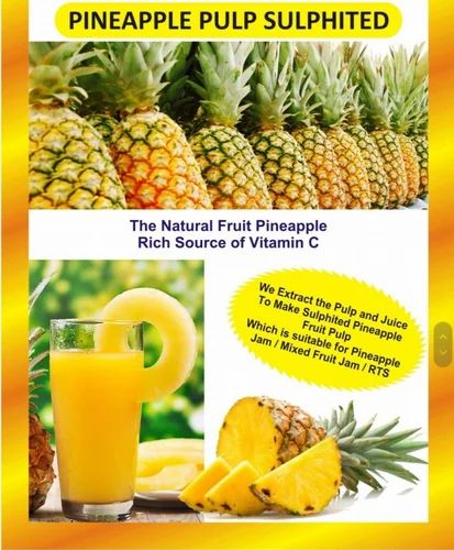 Yellow Sulphited Pineapple Pulp, Packaging Type: Drum, Packaging Size: 50 Kg