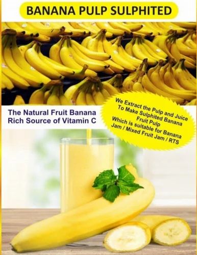 Yellow Banana pulp sulphited, Packaging Type: Drum, Packaging Size: 50 Kg