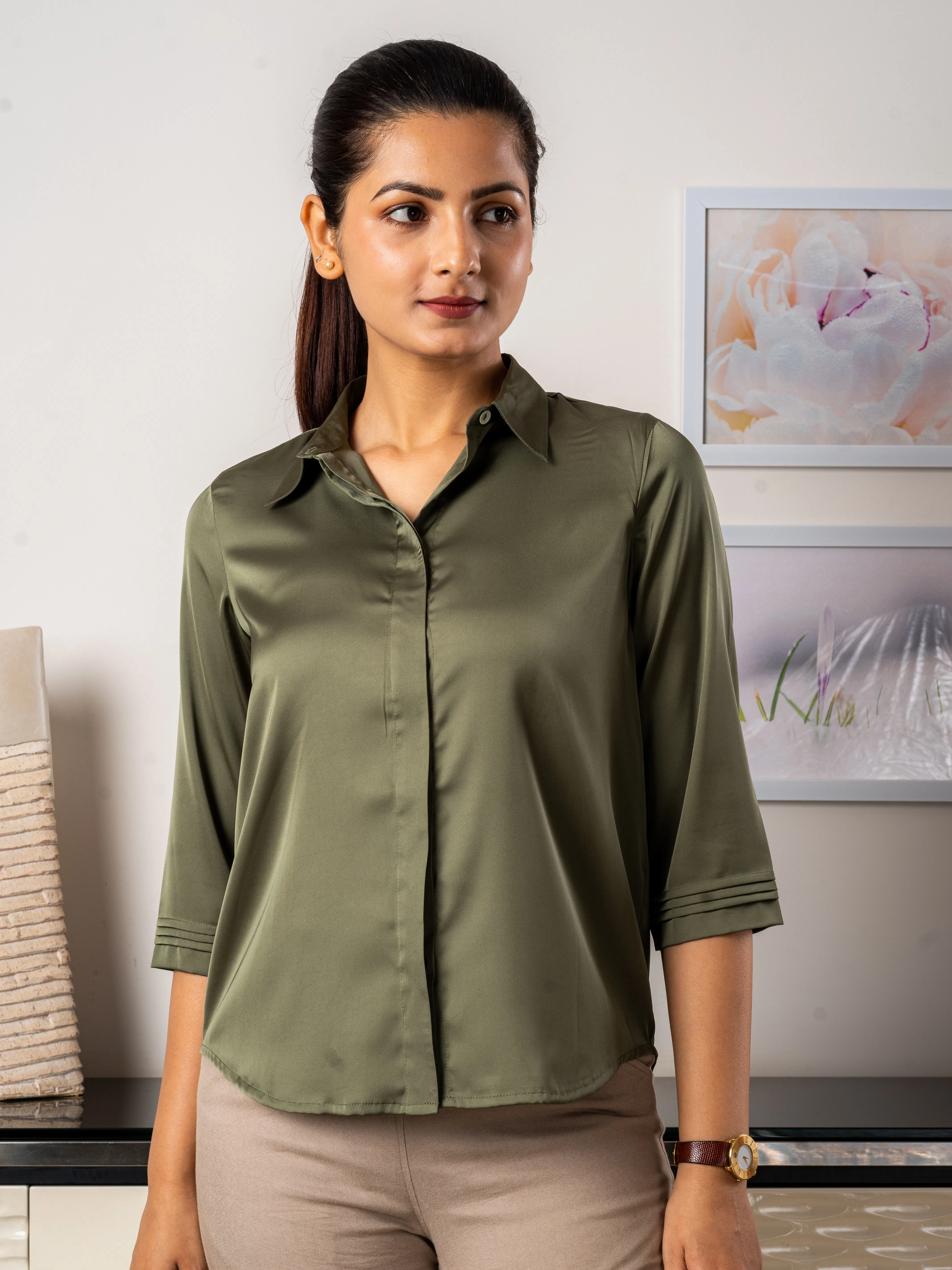 Ladies Sattan shirt