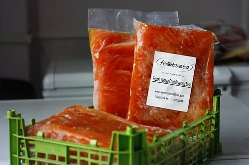 Natural Paradise Frozen Papaya Pulp, Packaging Type: Plastic Pouch