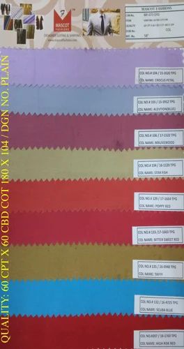 Cotton Satin Dyed Shirting 60x60
