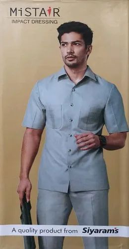 2 piece Grey Mens Safari Suit