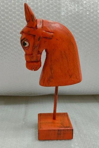 Custom made antique finish horse head ideal for use as tabletop decor by home stores