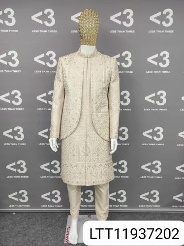 Groom Sherwani Unstitched Farma Piece