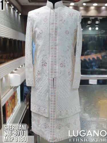 Jodhpuri Men Sherwani, Embroidered, Size: 42