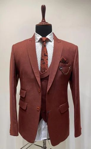 Size: 40 Maroon 5 Piece Men Wedding Suit