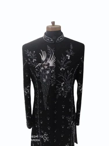 Japanese Tokyo Indo Western Black Sherwani Stitching Services