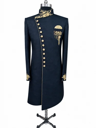 Jacquard Zari Work Indo Western Sherwani Stitching Services