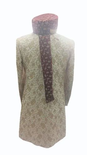 Golden Men Embroidered Sherwani