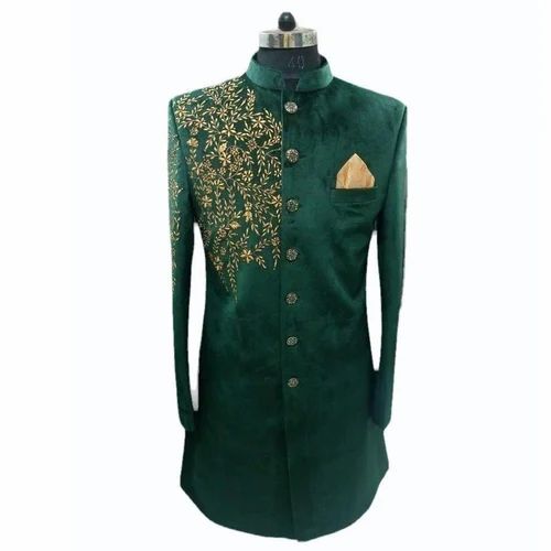 Green Indo Western Sherwani
